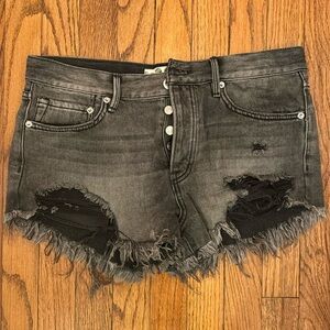 We The Free Black Denim Shorts